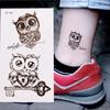 1Pc Waterproof Temporary Owl Tattoo Sticker Removable For Leg Body Sticker Waterproof Minimalist Tattoo Sticker
