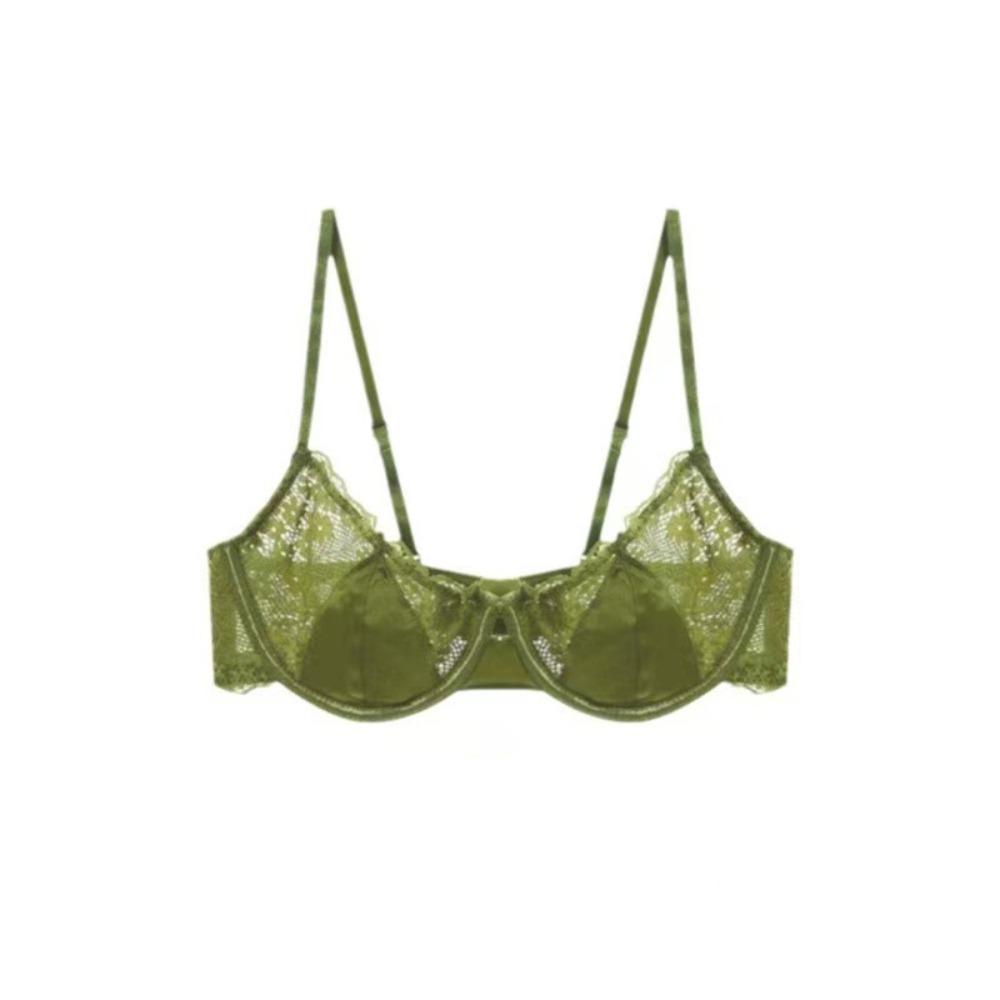 

Сетчатое кружевное цветочное бра, ударопрочное нижнее белье для женщин, удобное пуш-ап бра, пляжное S зелёный