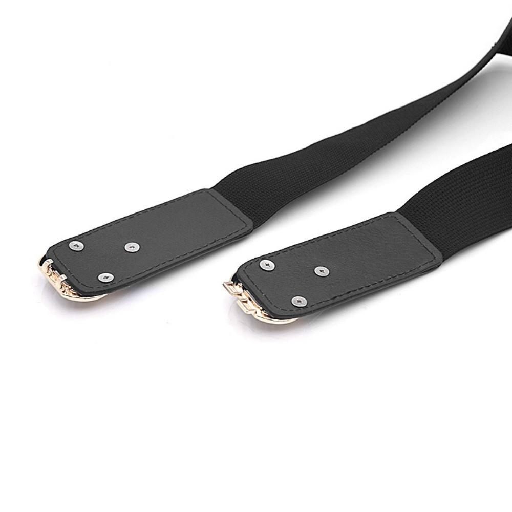 Solid Color Stretch Waistband Waist Defining Women Elastic Belt Dress Belt  Coat Accessories