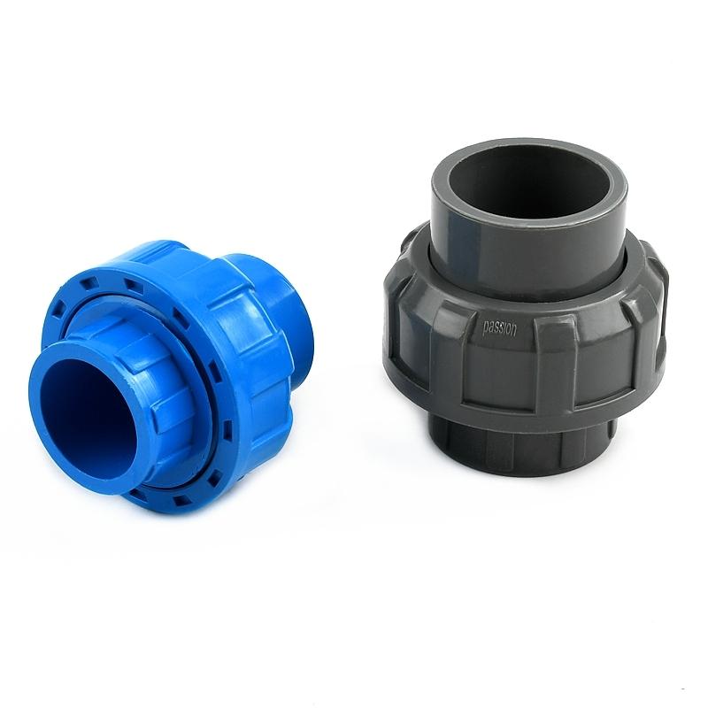 1PCS 20~50mm New Pattern PVC Pipe Union Connector Irrigation Pipe Fittings Aquarium Fish Tank Tube Joints Plastic Pipe Fittings