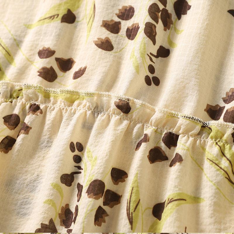 Summer Oversized Loose Casual Printed Shirt Versatile Retro Artistic Short Sleeved Shirt Blouses & Shirts