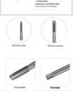Extended High-Speed Steel Straight Flute Tap M6810*100*200 Extra Long for Machine Threading