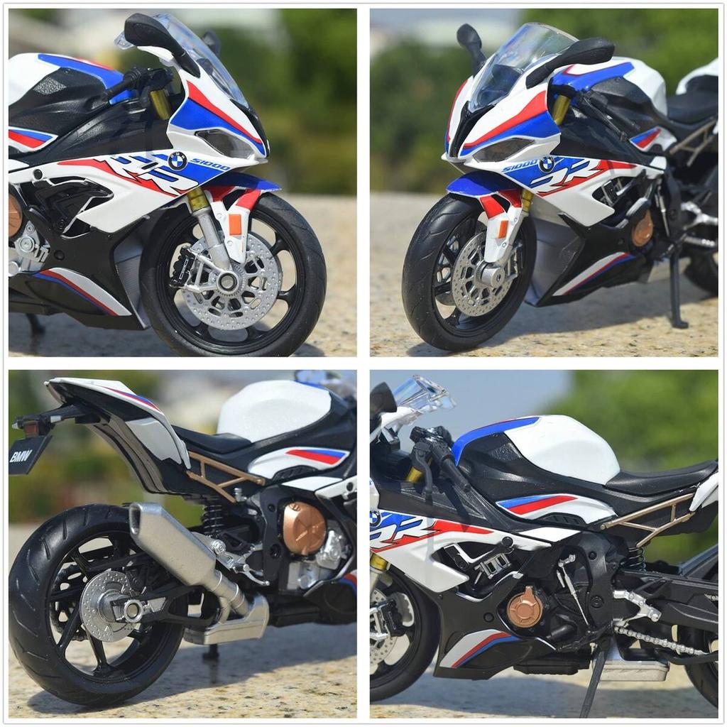 MotoGP BMW S1000RR Simulazione Moto da Corsa Squisito Diecast & Veicolo Giocattolo RMZ city 1:Modello da collezione in lega 12