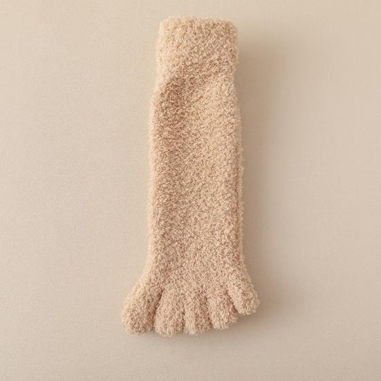 Winter Coral Fleece Five-Toe Socks – Thickened Warm Sleep and Floor Socks for Men and Women