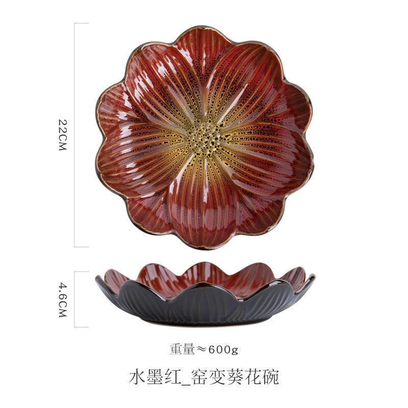 Prato de Jantar de Cerâmica em Forma de Flor Prato de Frutas Tigela de Salada Pratos de Sobremesa Prato Dim Sum Bandeja de Lanches Pratos de Sushi Prato de Sashimi