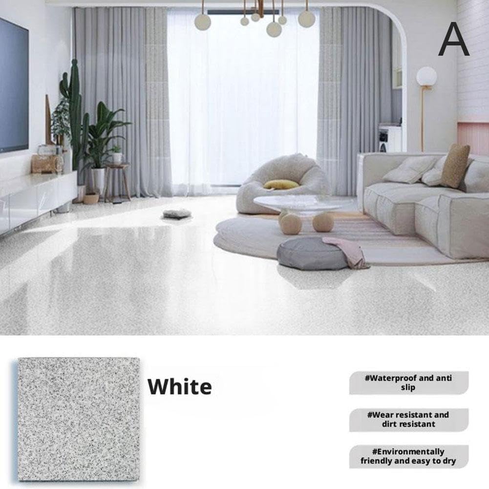 High-Gloss Marble Effect Epoxy Floor Coating, Louis Forest Epoxy Floor Paint, Garage Floors Paint, Waterproof Water-Based Epoxy Floors Paints, Marble