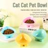 Elephant Leg Pet Bowl: Macaron Color, Anti-Tip Design, Neck Protection for Cats & Dogs