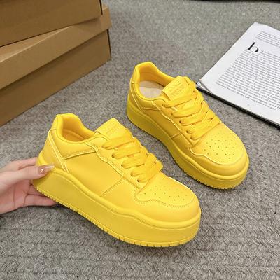 Moda Sarı Platform Spor Ayakkabı Kadın Moda Tasarımı Günlük Spor Ayakkabı Kadın Trend Orijinal Lüks Kadın Ayakkabıları zapatillas de mujer