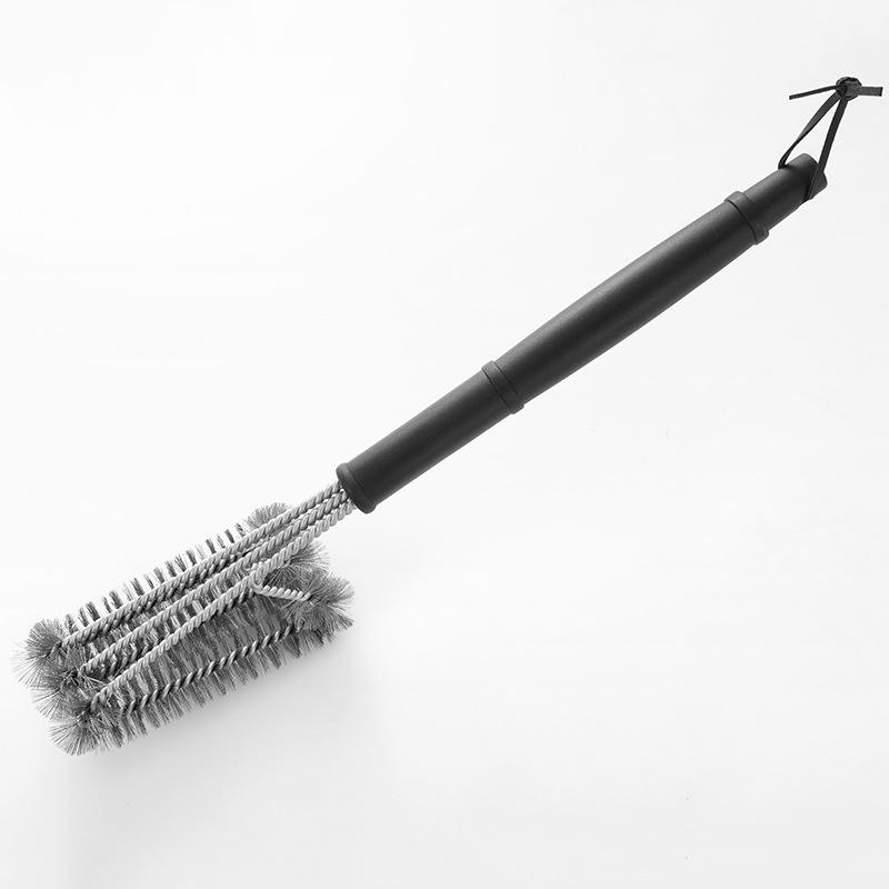 18-Inch Triple-Head Steel Wire BBQ Grill Cleaning Brush