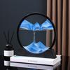 7/12inch Moving Sand Art Picture Round Glass 3D Deep Sea Sandscape In Motion Display Flowing Sand Frame Relaxing Desktop Decor