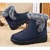 Snow Boots for Women In Autumn and Winter, Women's Midsole Cotton Shoes with Thick Fleece and Warm Cotton Boots