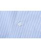 BASEMOMENT Hidden Pocket Striped Crop Half Shirt Sky Blue