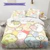 Cute Sumikko Gurashi  Pattern Bedding Quilt Set  Home Decoration  Gift (1 * duvet cover + 2 * pillowcase  without core)