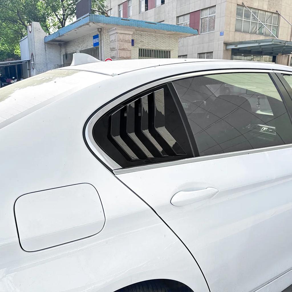 For BMW 5 Series F10 525i 530i 2011-2017 Automotive Carbon Fiber Pattern Rear Window Shutters Car Stickers Exterior Accessories
