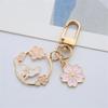 Interior Accessories Bag Ornaments Pink Sakura Bag Pendants Rabbit Cat Keychain Key Rings