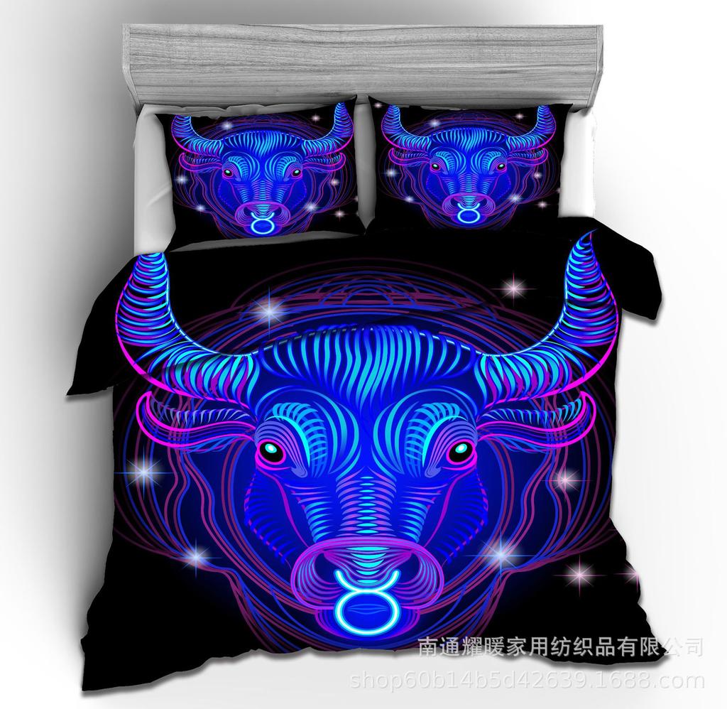 Digital High Definition Printing 3D Starry Sky Twelve Constellation Bedding Four-Piece Set Three-Piece Set