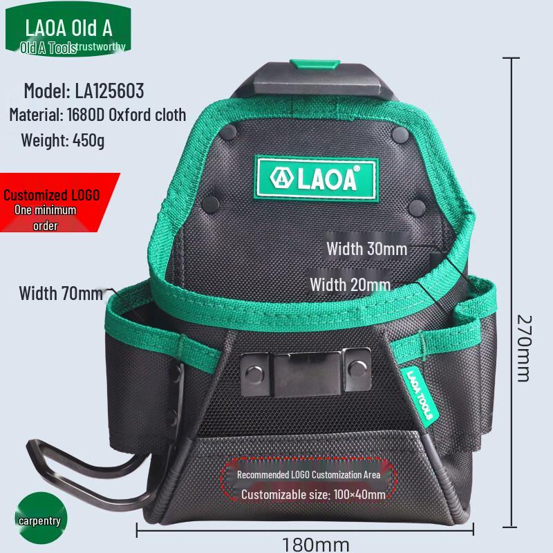 LAOA Thickened Waterproof Quick-Hang Tool Pouch