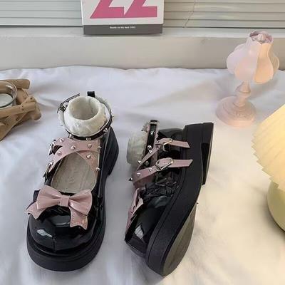 2025 neue kleine Lederschuhe Damen Sommer Plateau runde Spitze mit Rock sanfte Lolita japanischer jk College-Stil Mary Jane Schuhe