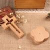 Standing Wooden Crucifix Statue Tabletop Religious Figurine Spiritual Christian Gift for Church Home Office Table Decor