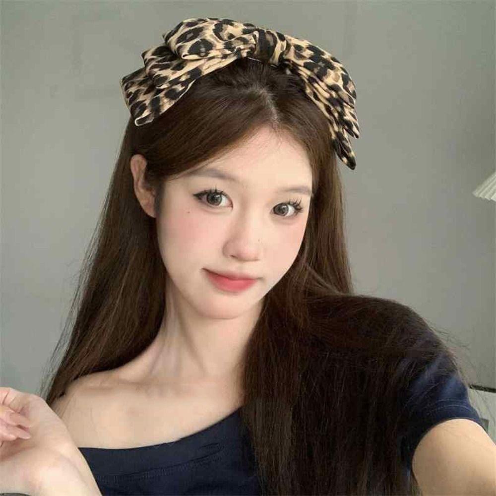 Cloth Bow Headband Bowknot Hair Clip Decoration Sweet Women Headband  Women