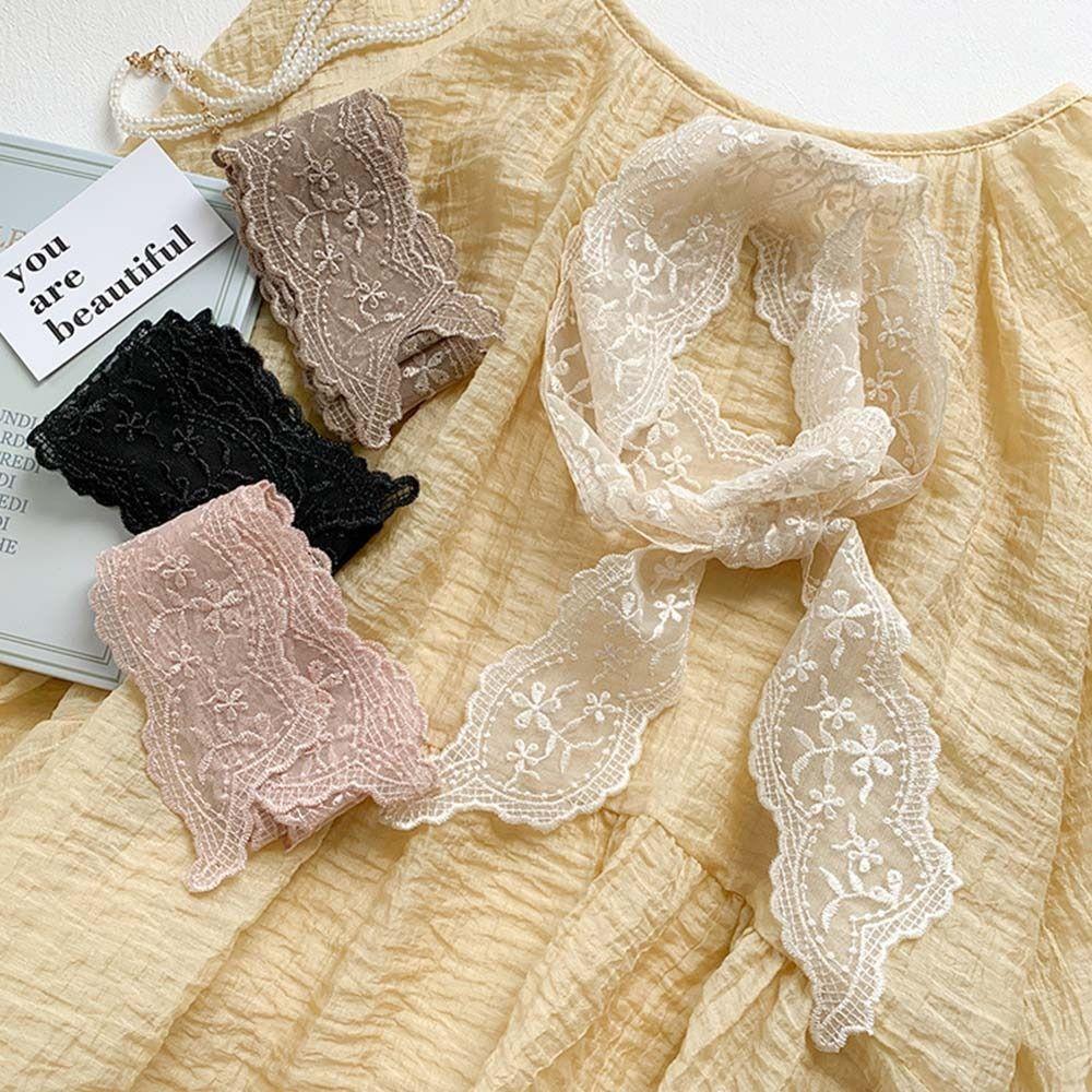 Elegant Lace Scarf Floral Neckerchief Summer Headband for Women