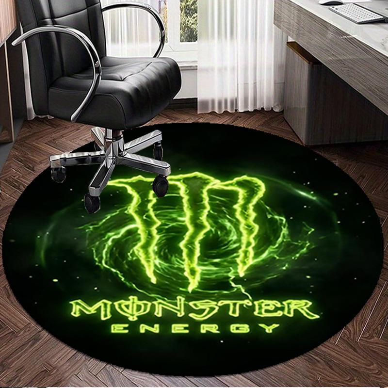 1 Stück Energy Drink Runder Teppich, Rutschfeste Stuhlmatte, Heimdekoration, Kreis-Teppich Perfekt für Büro, Schlafzimmer, Wohnzimmer, Weihnachtsgeschenk