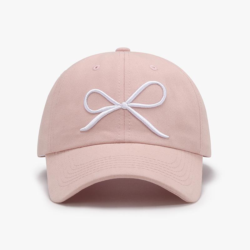 Spring and Summer, Soft Top, Bow, Three-dimensional Embroidery, Women's Baseball Cap, Outdoor Versatile, Breathable Sun Duck Tongue Cap