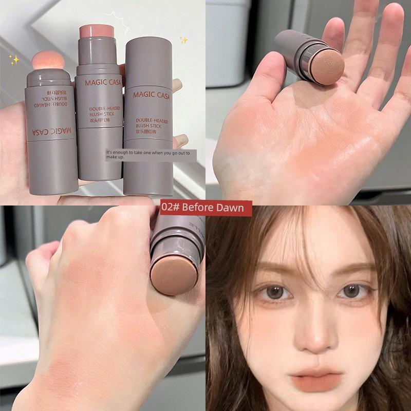 Double-Headed Sponge Monochrome Blusher Long-Lasting Color Nature Expansion Color Contractive Color Rouge Blush 2025 New Arrival Female