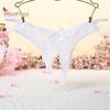 Krajkové kalhotky Spodní prádlo bez rozkroku Tanga pro ženy Sleep Colthes G-string Sexy oblečení Sexy květinové kalhotky s mašlí