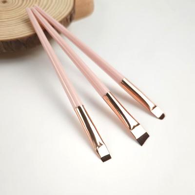 3 Stück Abgewinkeltes Eyeliner-Pinsel Abgewinkelter Augenbrauenpinsel Für Micro-Lining Aegyo Sal Und Detail Lidschatten Professionelles Make-up-Pinselset