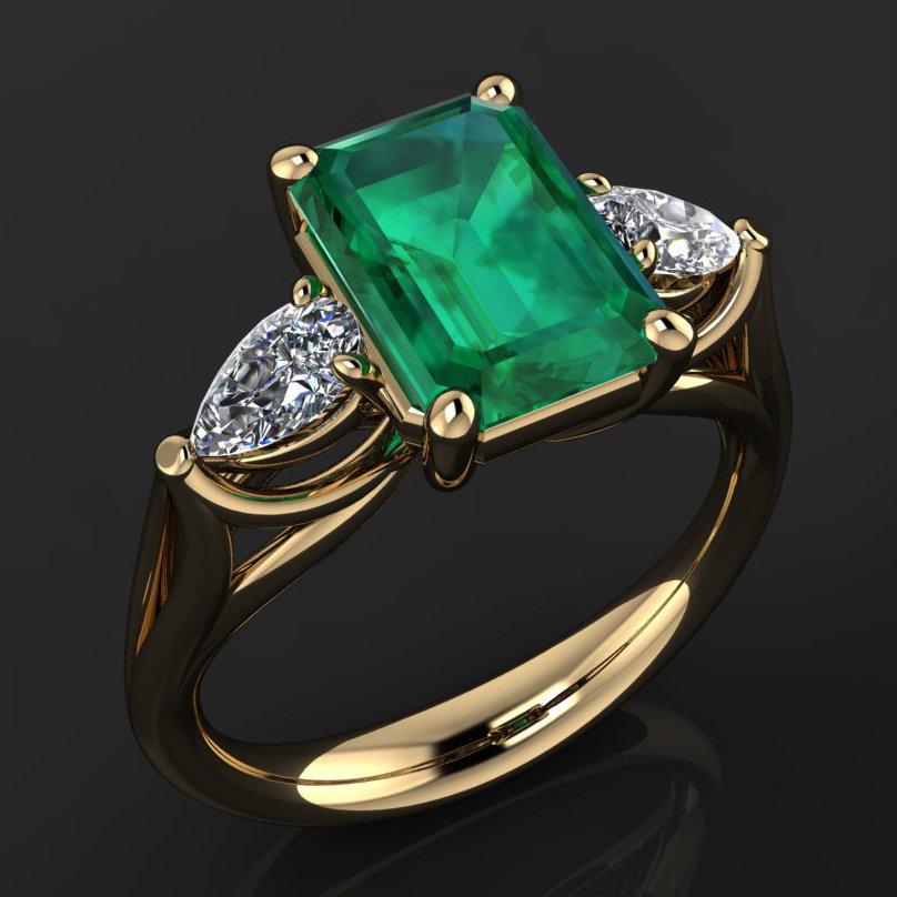 Geometric Gold Set Square Green Stone Ring Ladies Party Accessories Gift Jewelry 2025