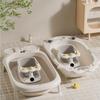 Sicherer Badewannensitz für Babys mit rutschfester Basis für 6+ Monate altes Baby Stützender Baby-Badewannenstuhl mit Abflussloch