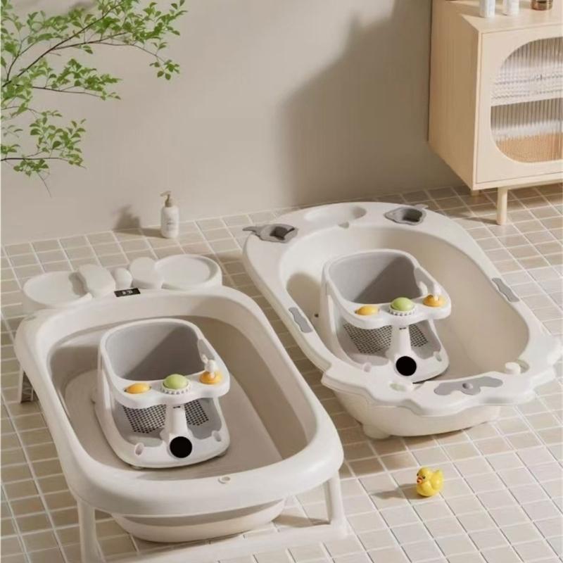 Sicherer Badewannensitz für Babys mit rutschfester Basis für 6+ Monate altes Baby Stützender Baby-Badewannenstuhl mit Abflussloch