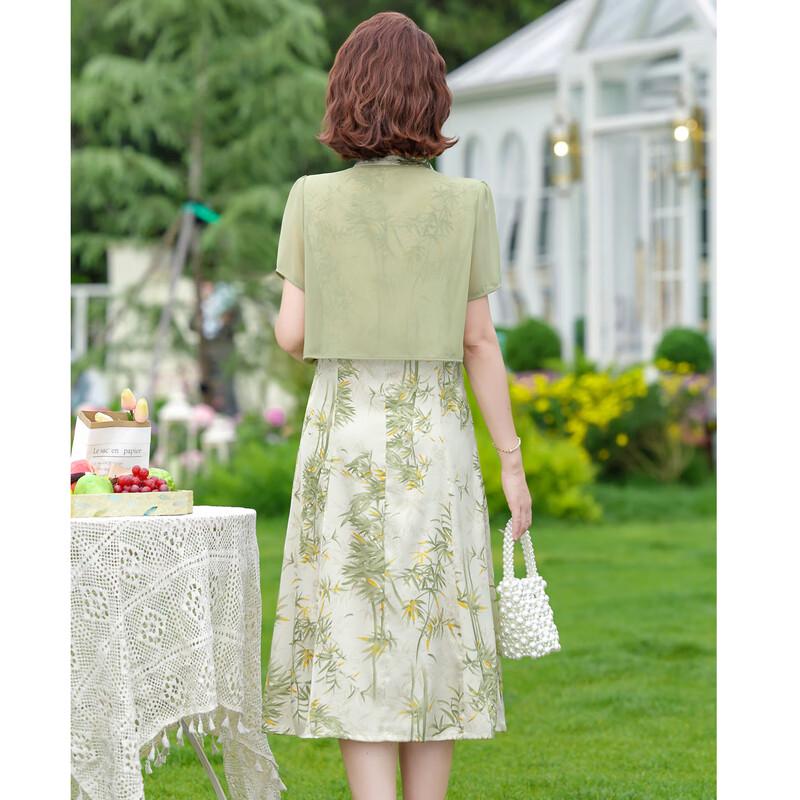 Yalu Women's Ethnic Floral Mid-Length Summer Dress