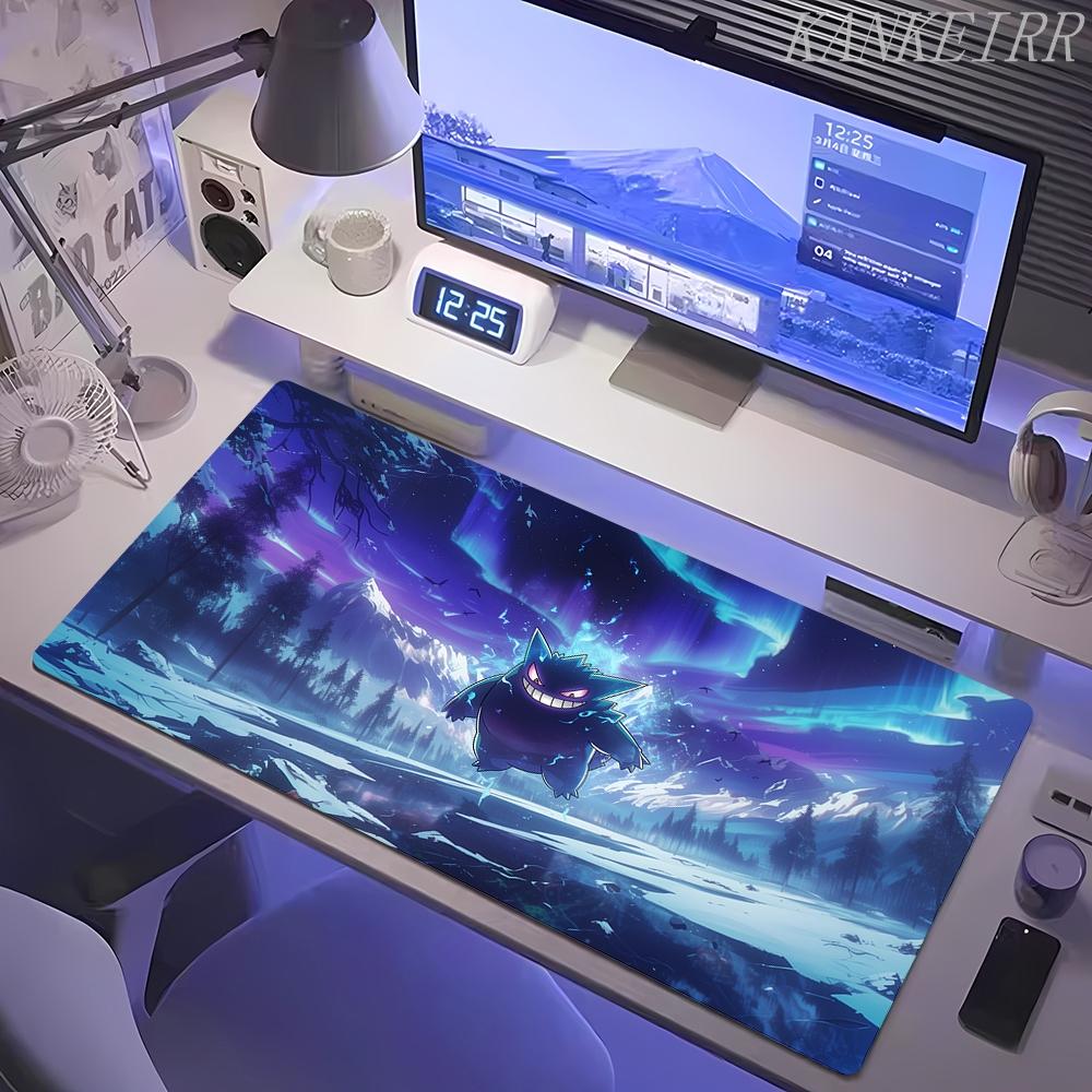 XXL Pokemon Japan Anime Purple Mouse Pad Gengar PC Cool Gamer Cabinet Keyboard Rug Extended Deskmat Laptop Kawaii Mousepad Gifts
