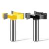 Three-point T-Cutter Sole Clearing Router Bit Slotted Cutter Four-point Slotting Cutter Woodworking Tools 1/2 Inch 12mm Shank