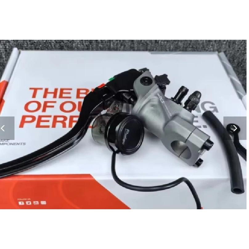 22mmMotorcycle modification 19RCS Brake Clutch Levers Master Cylinder Hydraulic Pump Reservoir For Honda Suzuki Kawasaki Yamaha Grey left pump