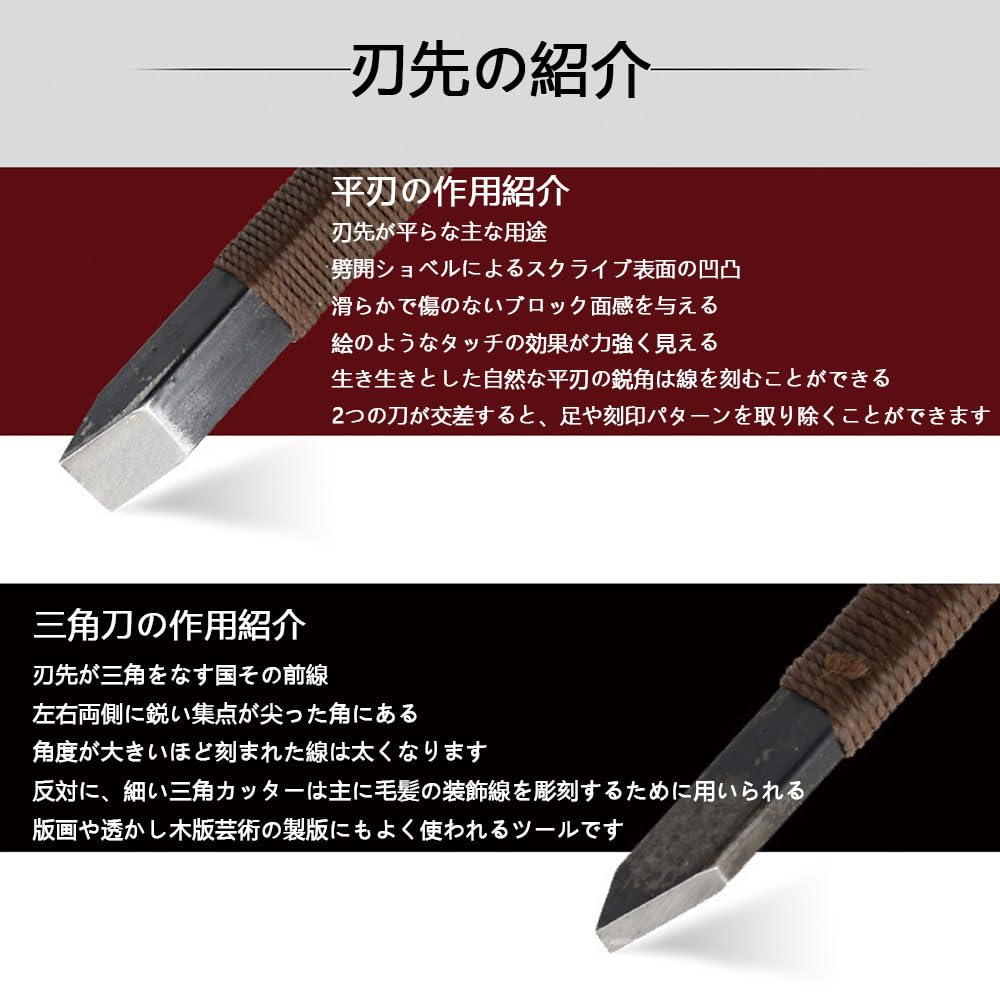 Set of 11 Tungsten Carving Seal Carving Thread Sharp Stone Carving and Leather Case Knives, Knives, Spools, Knives,