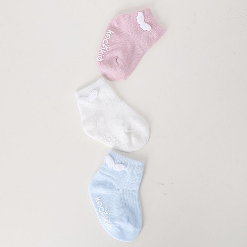 Süßigkeiten Cartoon Neugeborenen Babysocken Engelsflügel Baby Mädchen Junge Kleinkind Säugling Bootssocken Baumwolle Mädchen Niedlich Einfarbig Babys Kurze Socken