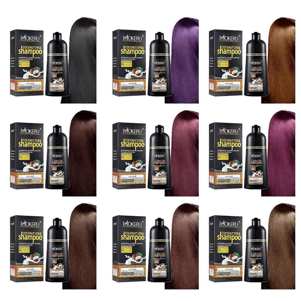 Black Instant Hair Color Shampoo for Gray Hair Hair Dye Shampoo Gray Coverage Coconut Coloring In Minutes for Women Men  Burgundy