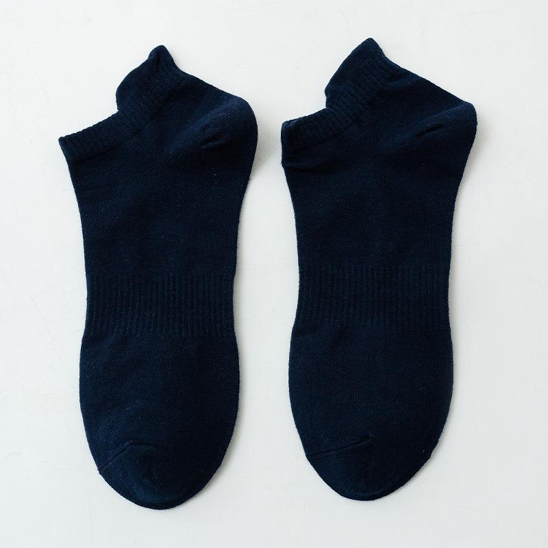 

Sock Men s Short Socks Pure Combed Cotton Summer Boat Shoes Style Solid Color Sport Cotton Socks 1 pair сапфіровий