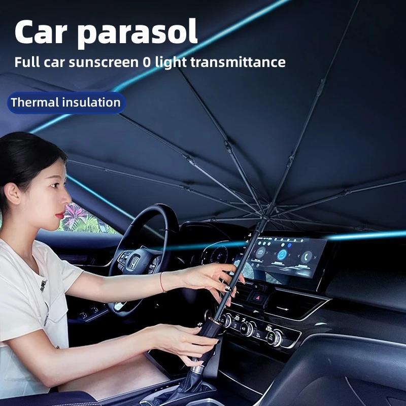 1 Stück Auto Sonnenschirm Frontscheiben-Sonnenschutz Faltbarer Sonnenschirm Sommer UV-Schutz Auto-Hitzeschutz Auto universal
