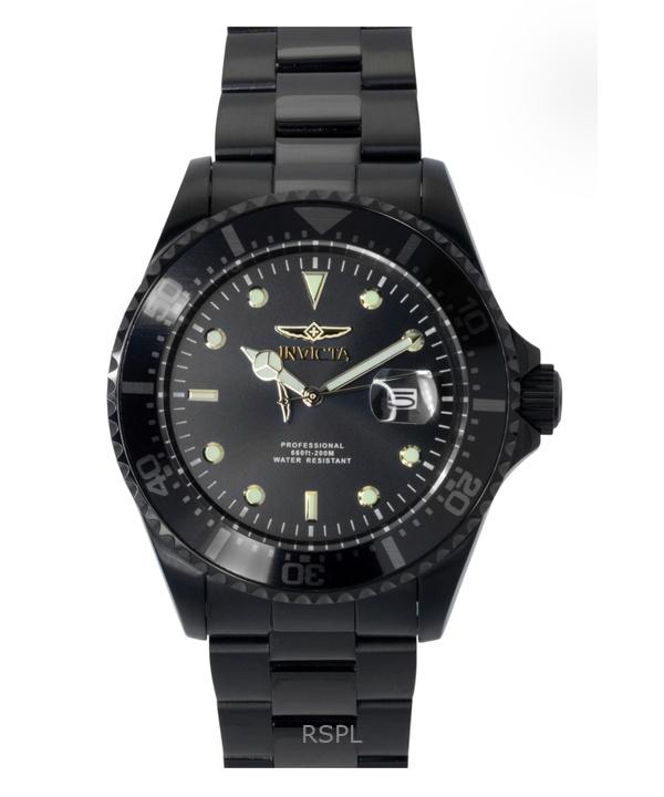 INVICTA Pro Diver Zager Exclusive Stainless Steel Black Dial Quartz 23402 200M Men's Watch