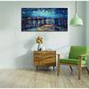 Painting Starry Night Gogh Poster Decorative Art Reproduction Canvas Room Decoration Wall Hanging Sofa Background Framed Finished Product (40x80cm