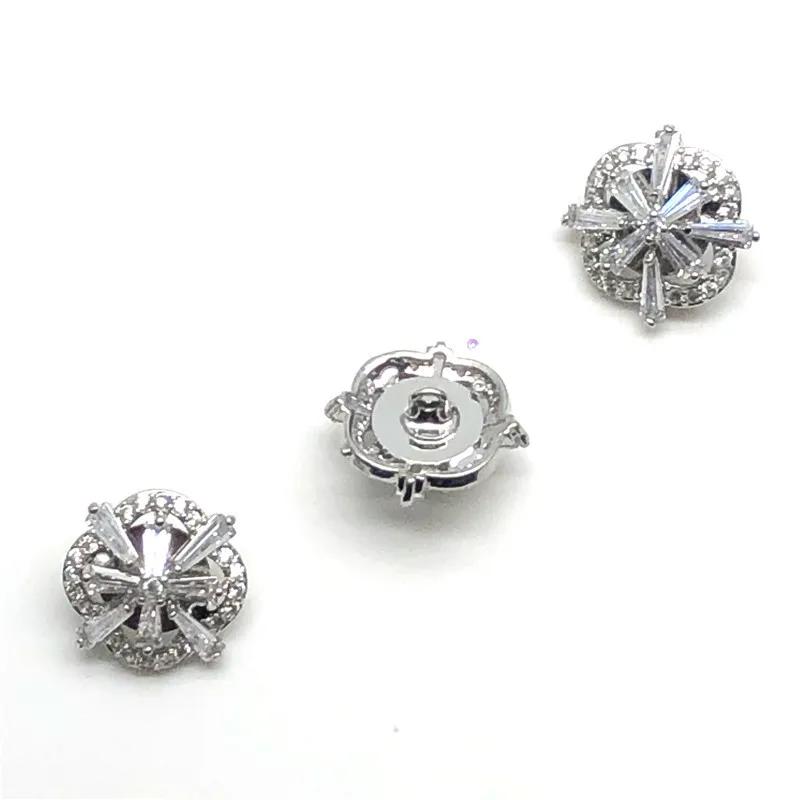 5pcs Cubic Zirconia Button for Clothing DIY Decorative CZ Sewing Buttons for Cashmere Knit Cardigan Shirt