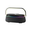 Multifunction Wireless Bluetooth Speaker with Charging, Desktop Clock, Alarm, Subwoofer, Night Light, and Stand