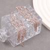 New Fashionable Pair of Exaggerated Large Earrings, Women's Long Style, Round Face with Diamond for Slimming, Fashionable Personality Trend