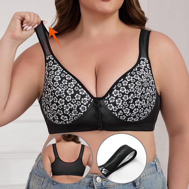 Oversized Damväst med Knappar Framtill, Icke-Undercut, Tryckt Underkläder