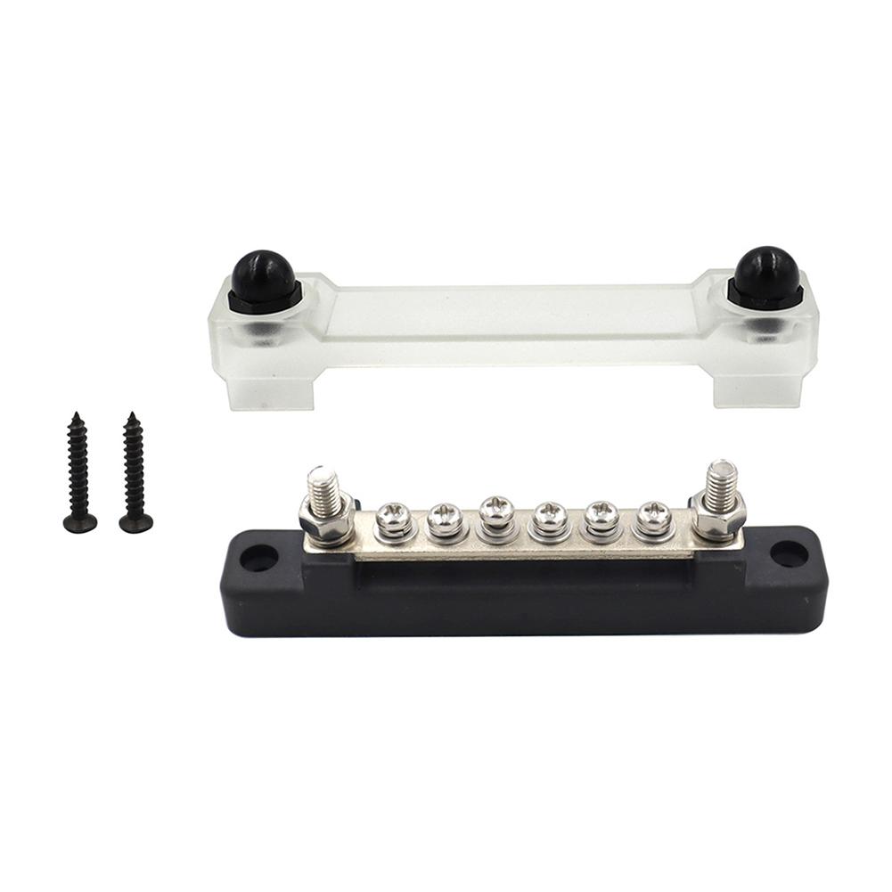 Universal Power Distribution Terminal Block with Transparent Cover Junction Row for Automotive Car Marine Boat Power System