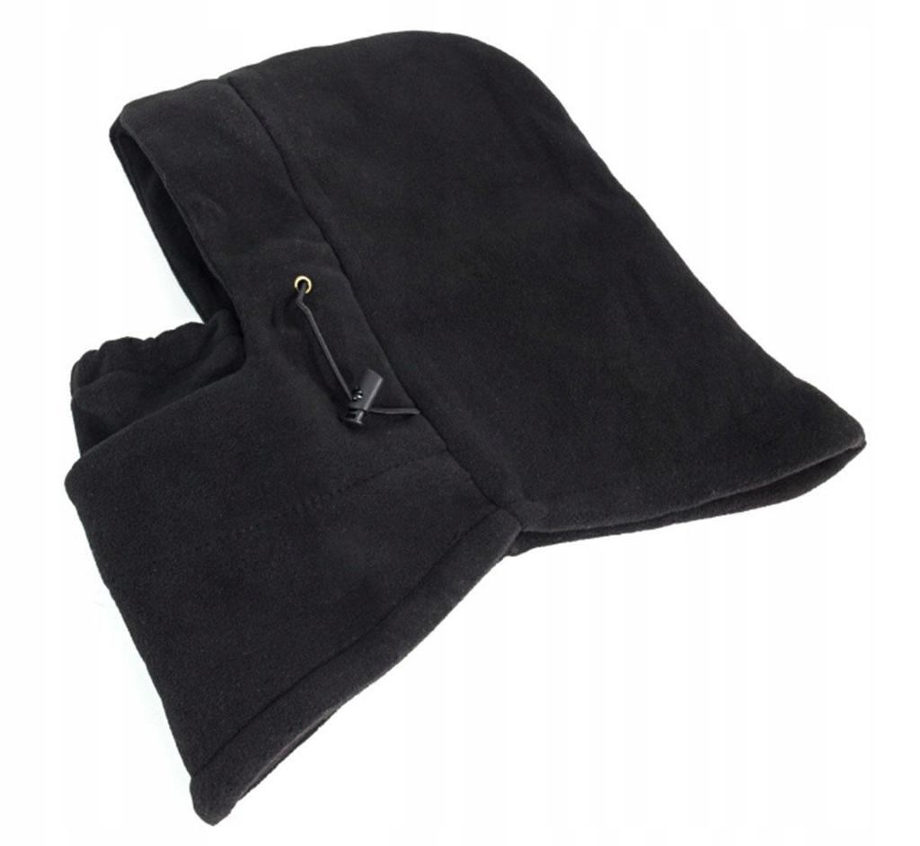 Scarvel Hat Scarf Fleece Balaclava Black